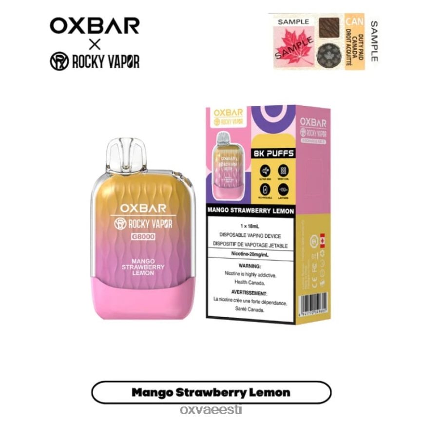OXVA Review - OXVA OXBAR G8000 mango maasikas sidrun L6N62N10