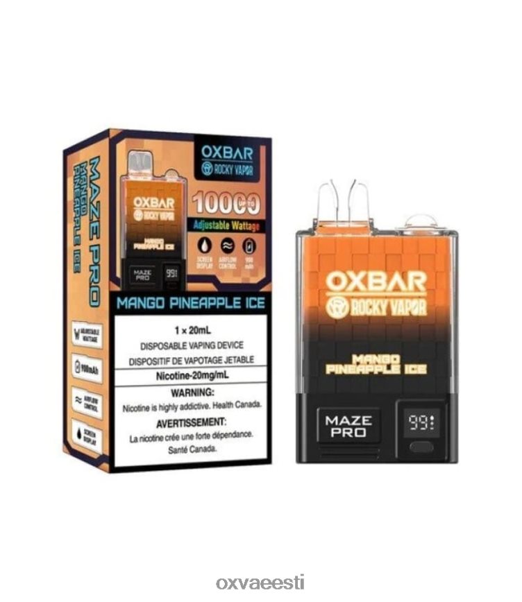 OXVA Disposable Price - OXVA OXBAR MAZE PRO 10000 mango ananassijää L6N62N29